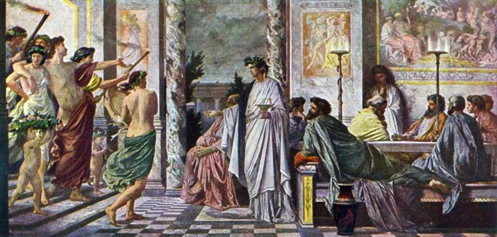 painting of Plato's symposium